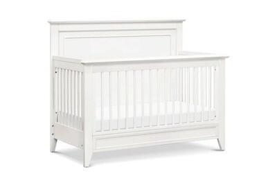 Beckett Convertible Flat Top Crib - Warm White