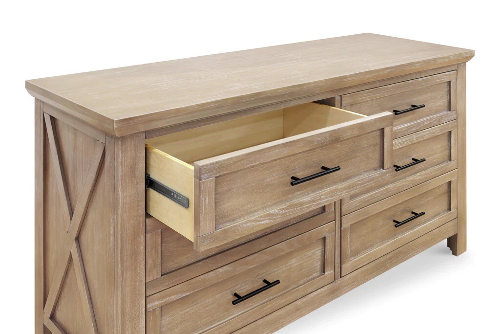 Emory Farmhouse 6 Drawer Dresser, Color: Driftwood