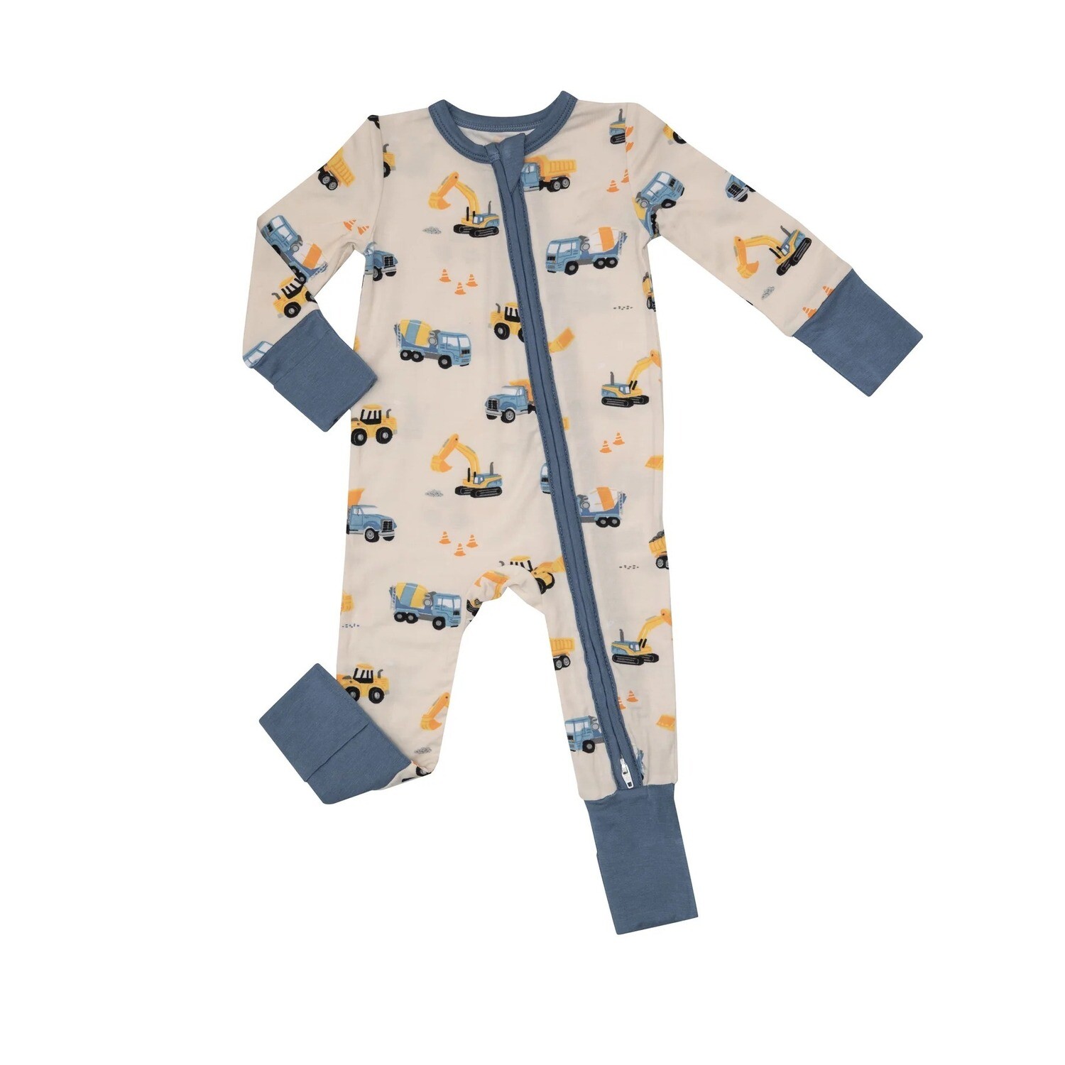 Angel Dear 2Way Zipper Romper Construction Trucks