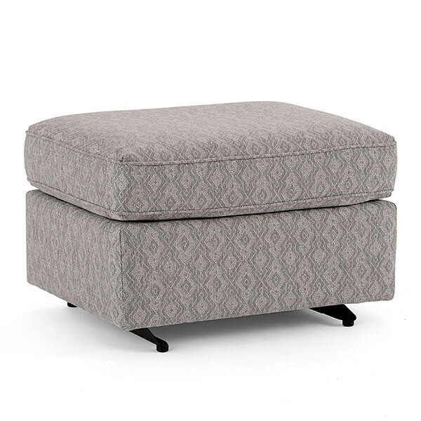 Best Gliding Ottoman - Fabric Solid Rock