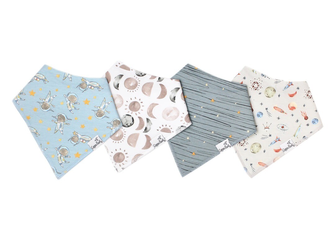 Copper Pearl Bandana Bibs - 4 Pack - Neil