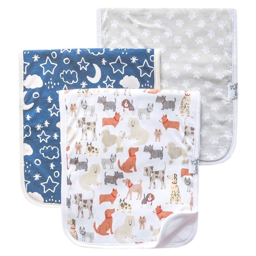 Copper Pearl Burp Cloths (set of 3) - Rufus