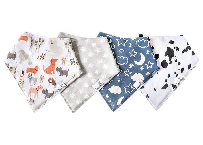 Copper Pearl Bandana Bibs - 4 Pack - Rufus