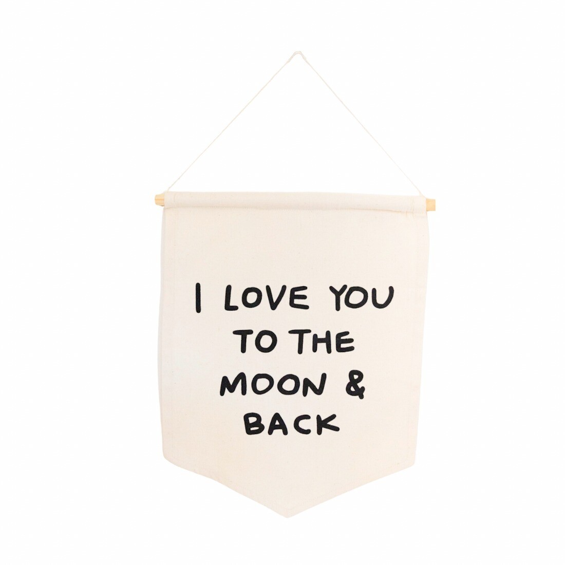 Love You To The Moon &amp; Back Hang Sign - Natural