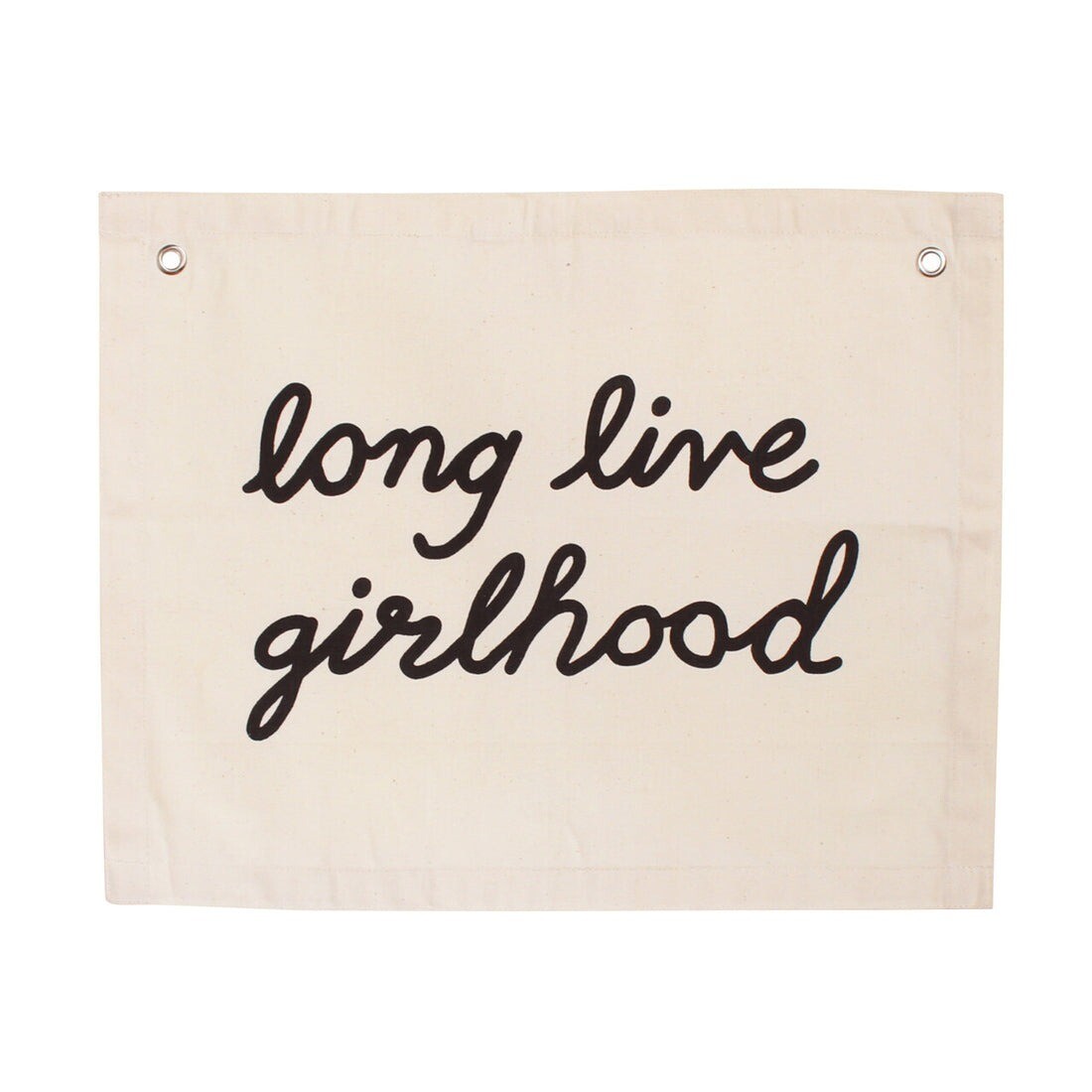 Long Live Girlhood Banner - Natural