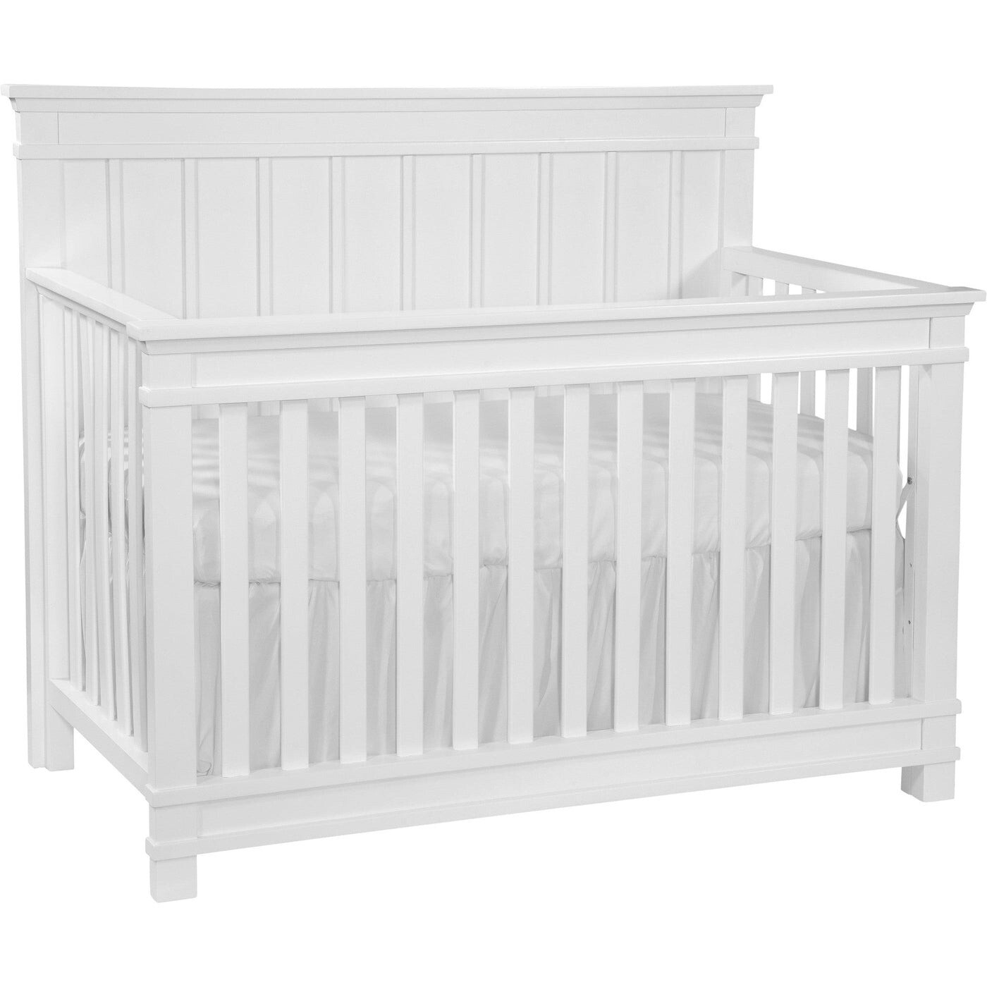 Prato Flat Top Convertible Crib, Finish: White