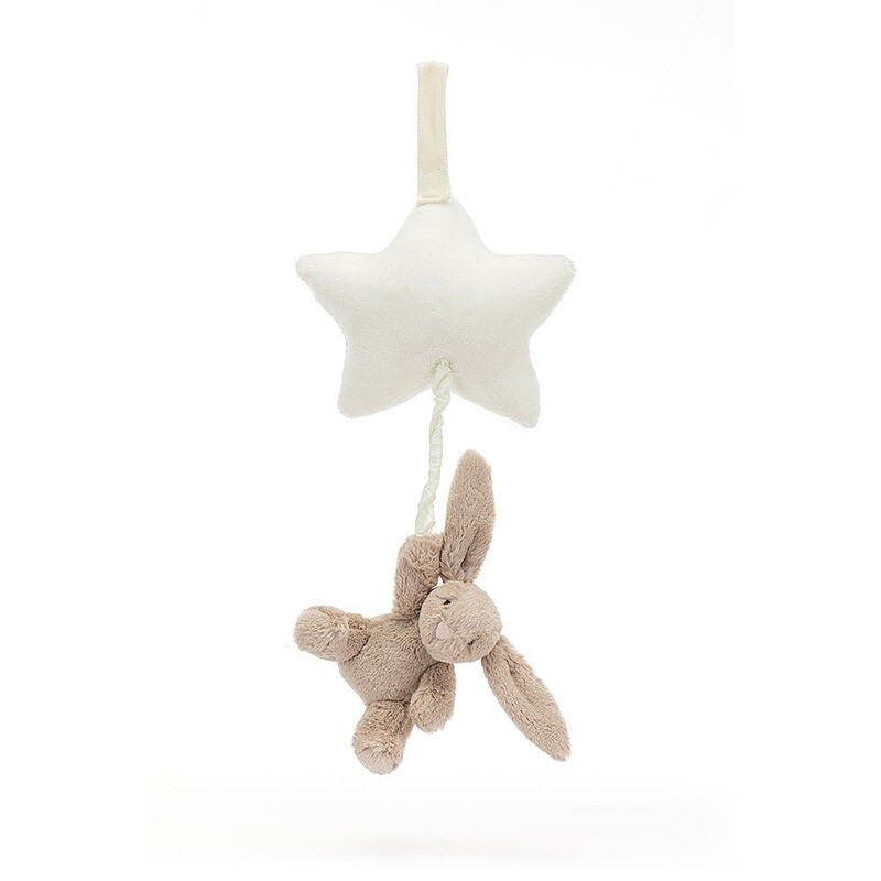 Bashful Beige Bunny Star Musical Pull