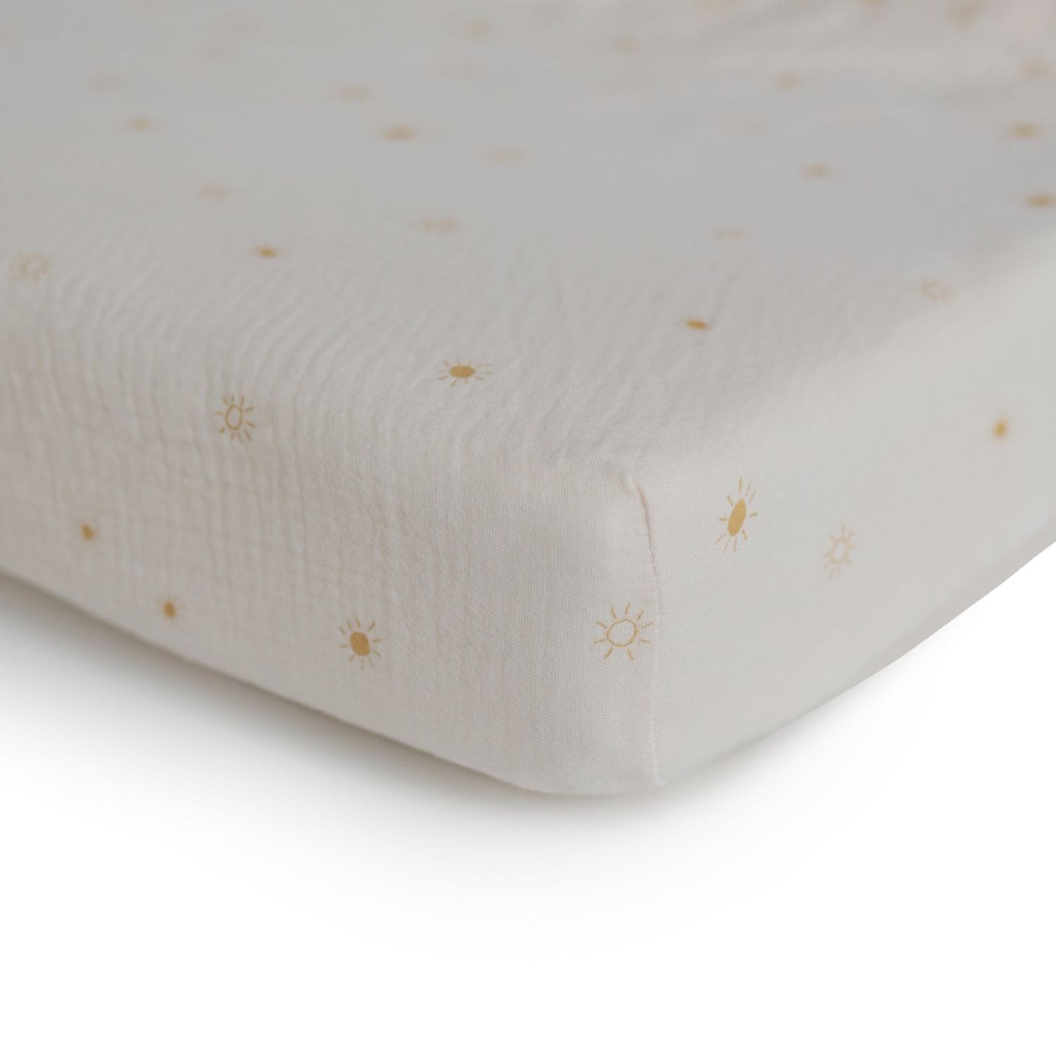 Mushie Extra Soft Muslin Crib Sheet - Sun