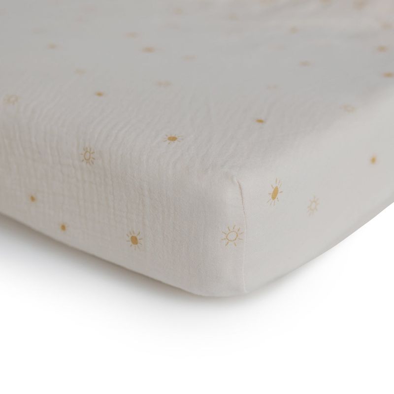 Mushie Extra Soft Muslin Crib Sheet - Sun
