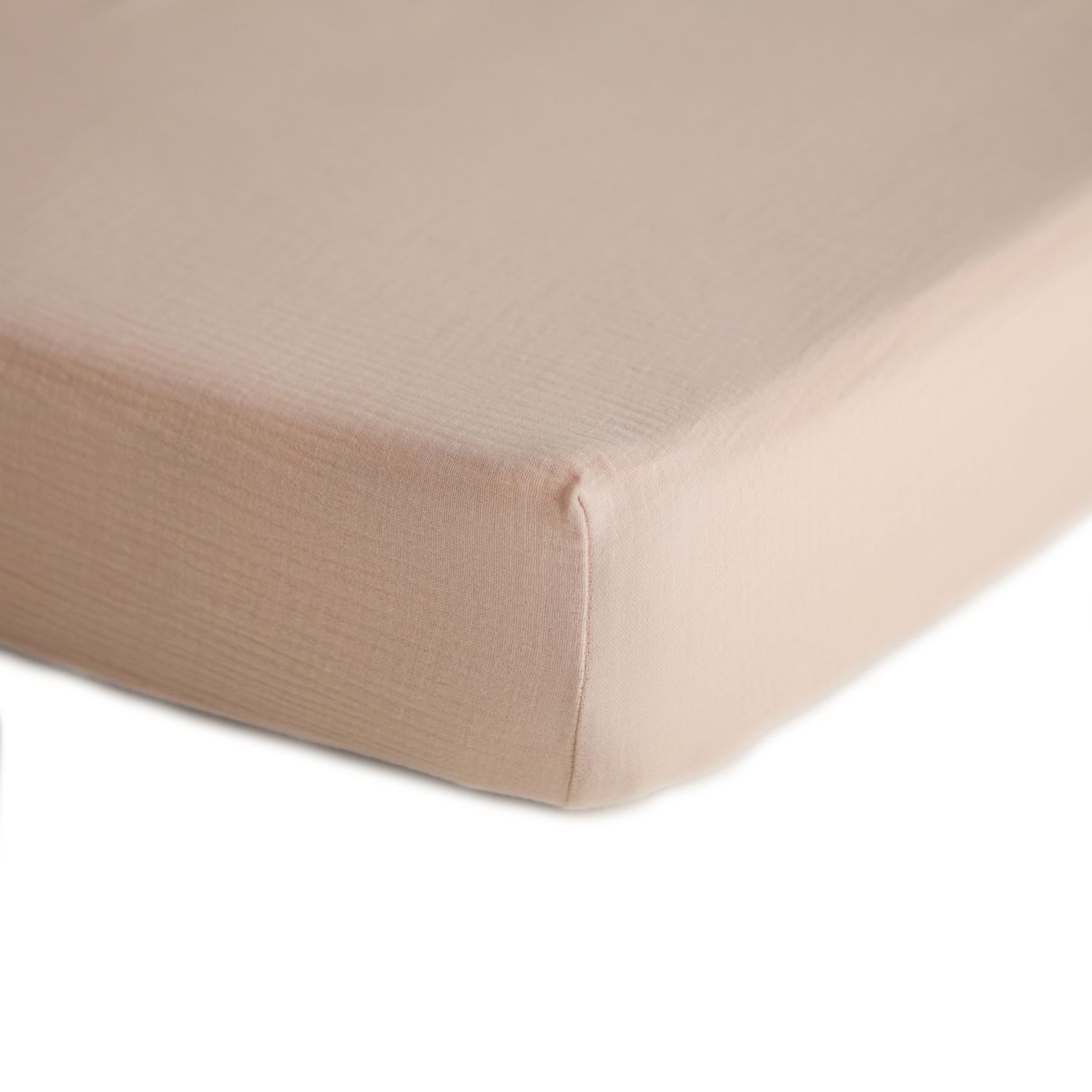 Mushie Extra Soft Muslin Crib Sheet - Blush