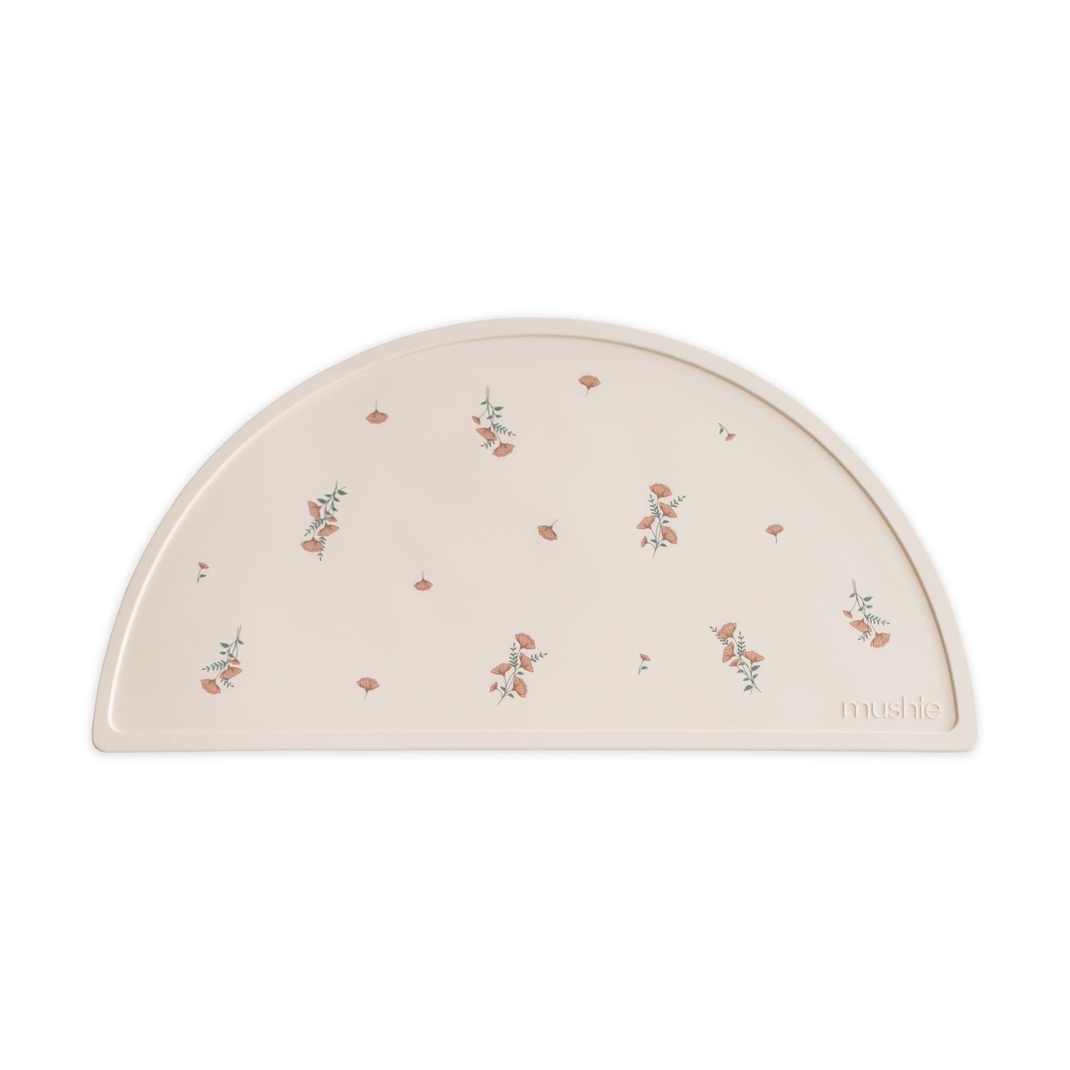 Mushie Silicone Placemat - Dino, color: Pink Flowers