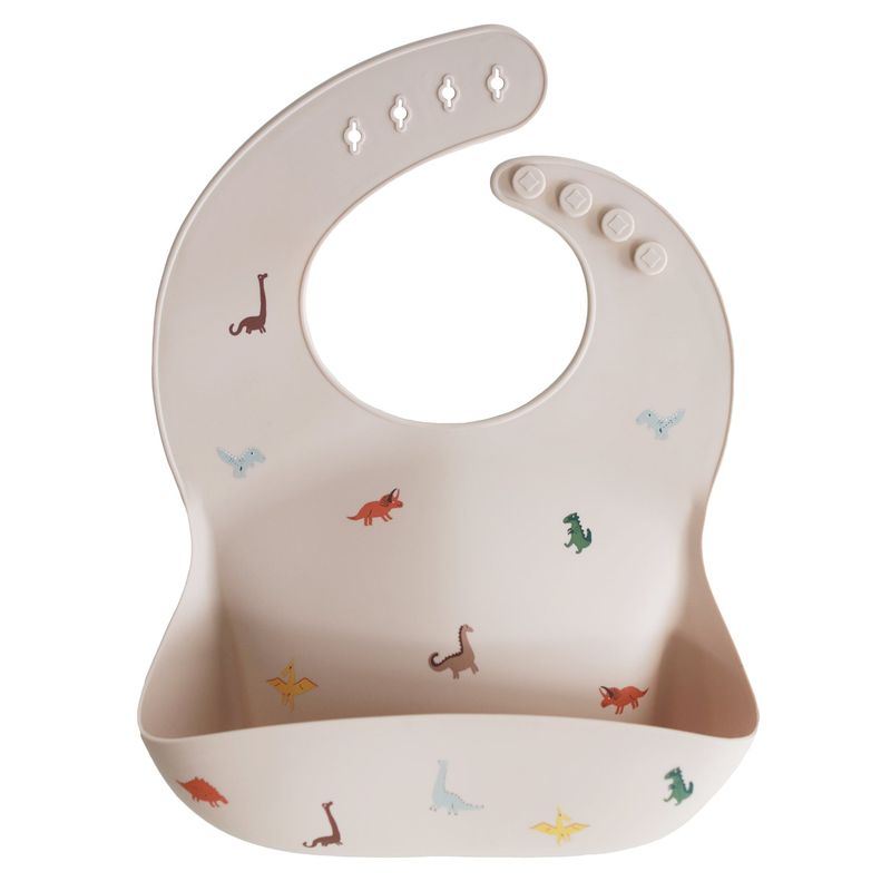 Mushie Silicone Baby Bib - Dino
