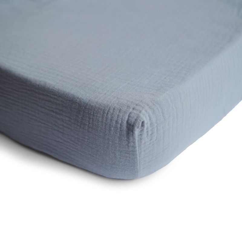Mushie Extra Soft Muslin Crib Sheet - Tradewinds