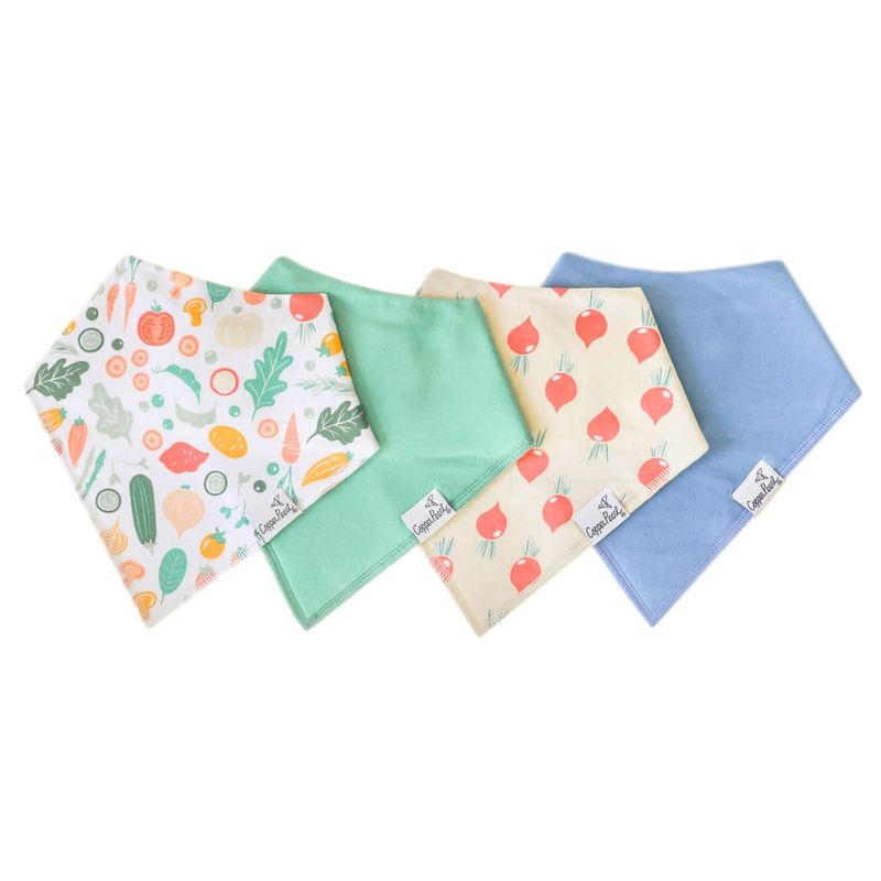 Copper Pearl Bandana Bibs - 4 pack - Veggies
