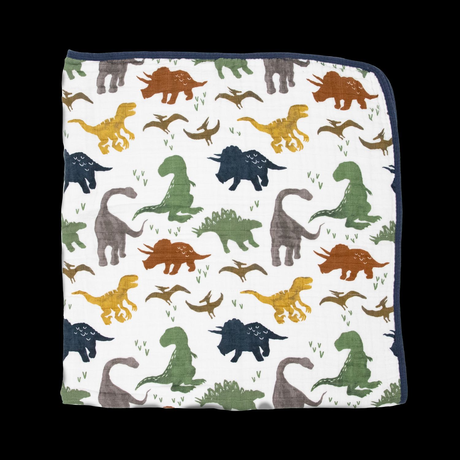 Little Unicorn Cotton Muslin Quilt - Dino Friends