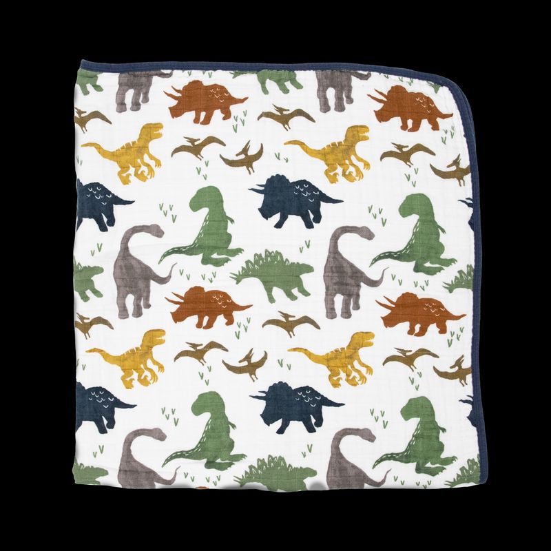 Little Unicorn Cotton Muslin Quilt - Dino Friends