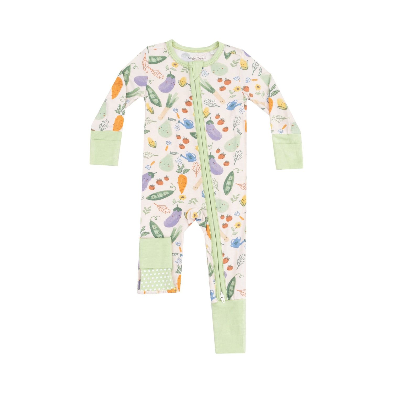 Angel Dear 2 Way Zipper Romper - Veggie Patch