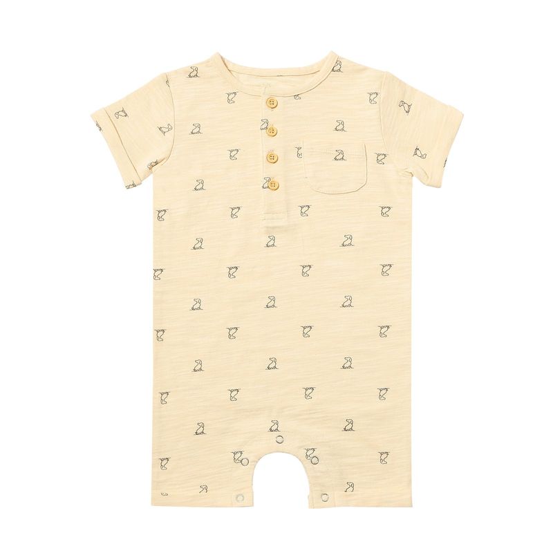 Me &amp; Henry Henley Romper - Martingale Cream