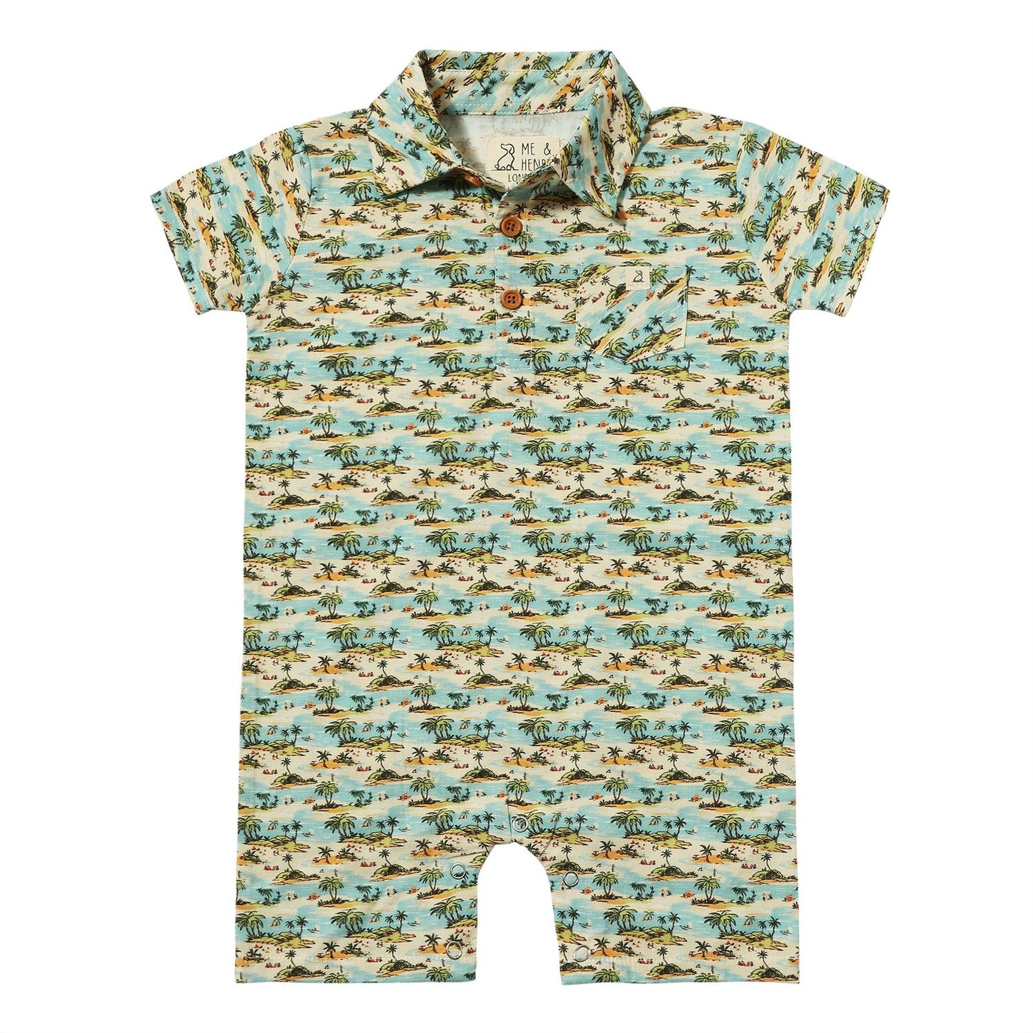 Me &amp; Henry Printed Romper - Molokai