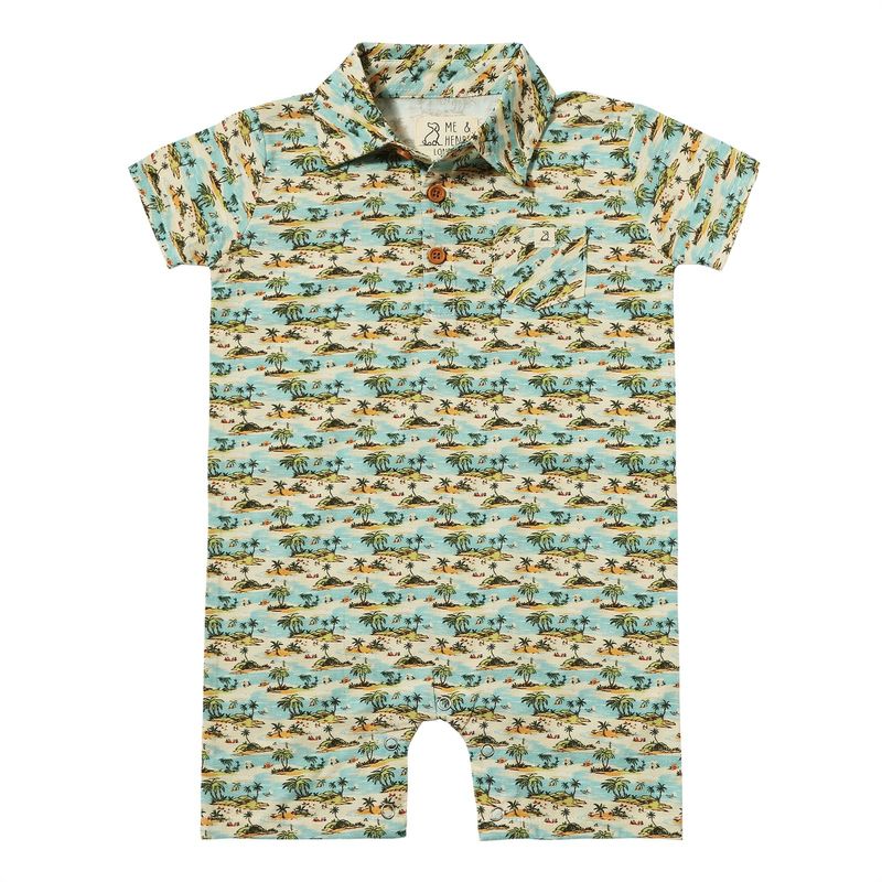 Me &amp; Henry Printed Romper - Molokai