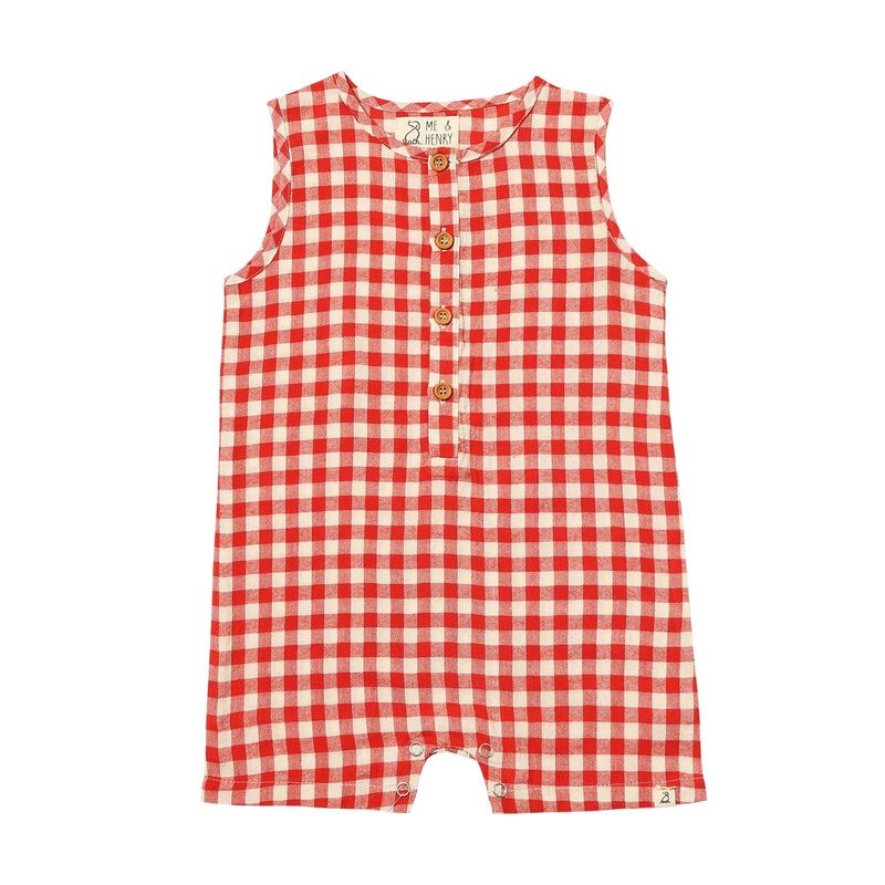 Me &amp; Henry Cabin Playsuit - Red