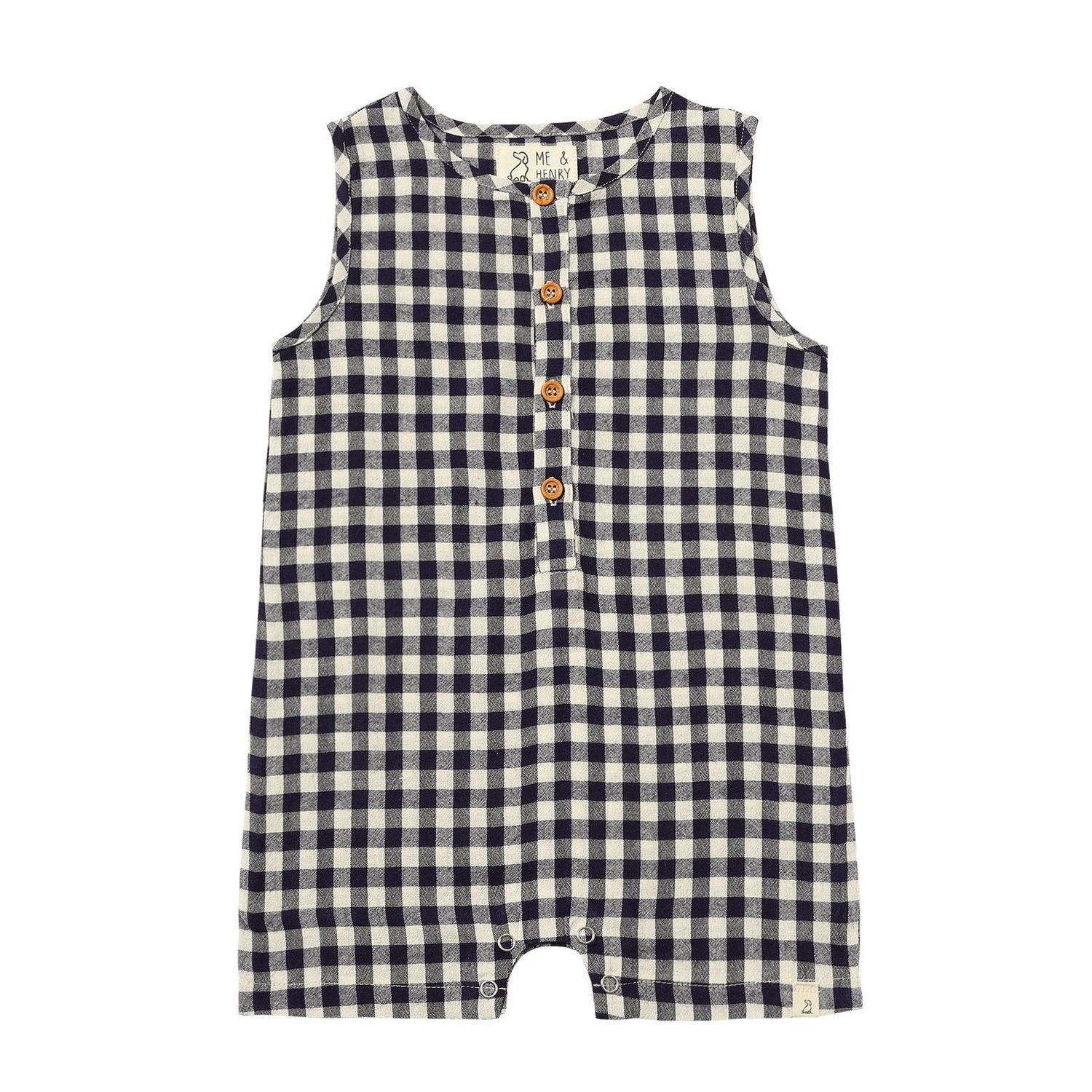 Me &amp; Henry Cabin Playsuit - Navy 9-12 mo.