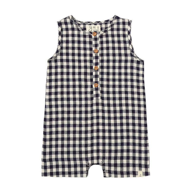 Me &amp; Henry Cabin Playsuit - Navy 9-12 mo.