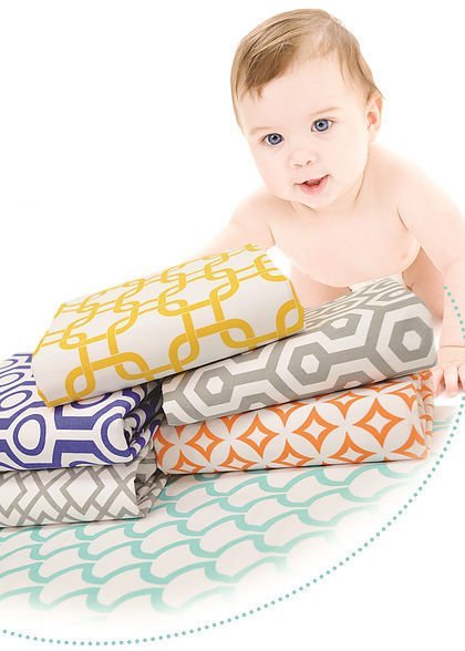 Brixy Crib Sheets - Geometric Shapes Brixy Crib Sheets - Geometric Shapes