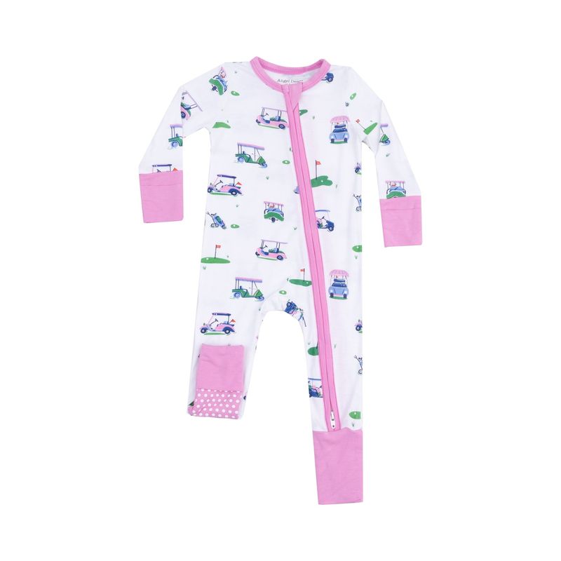 Angel Dear Zippered Romper - Vintage Golf Pink 9-12 mo.