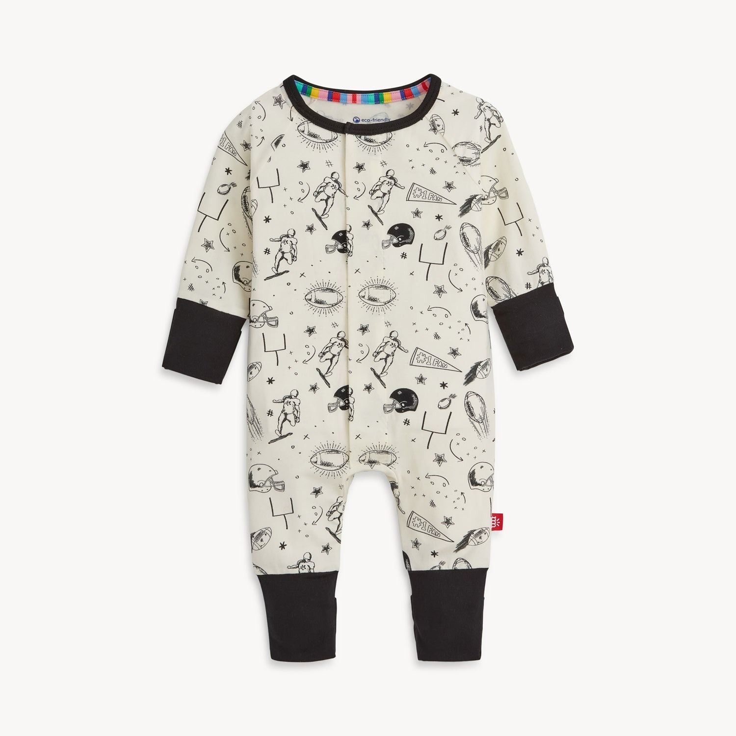 Magnetic Me Convertible Coverall - Game Day Natural 6-9 mo.