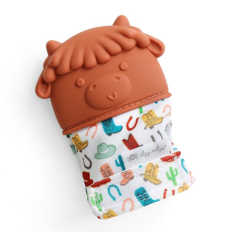 Itzy Teething Mitt - Cow