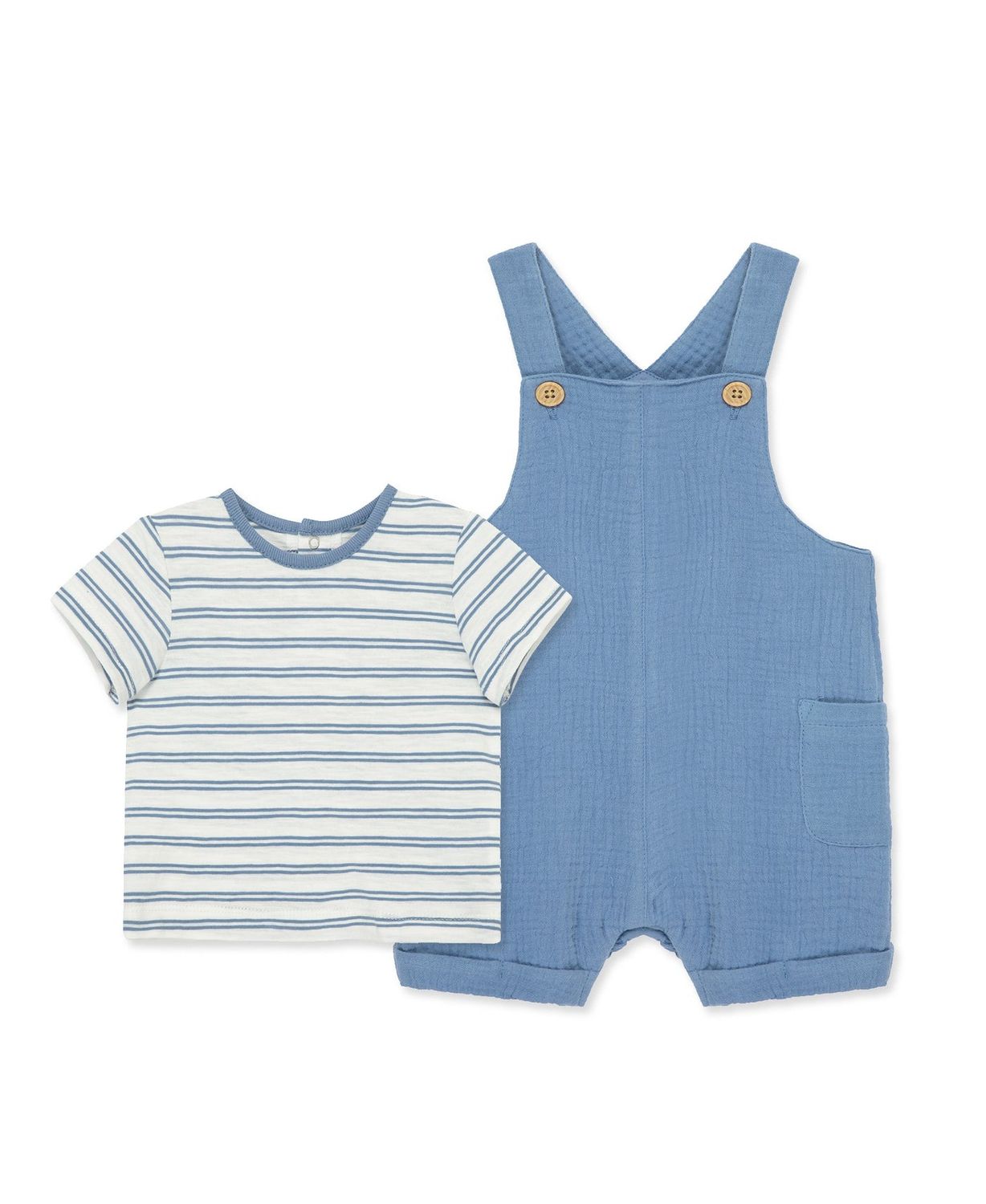 Solid Gauze Shortall Set - 9 mo.