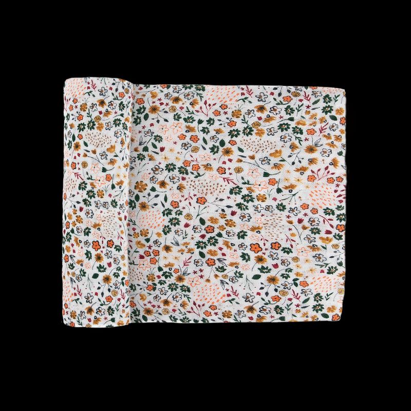 Little Unicorn cotton Swaddle Blanket - Pressed Petals