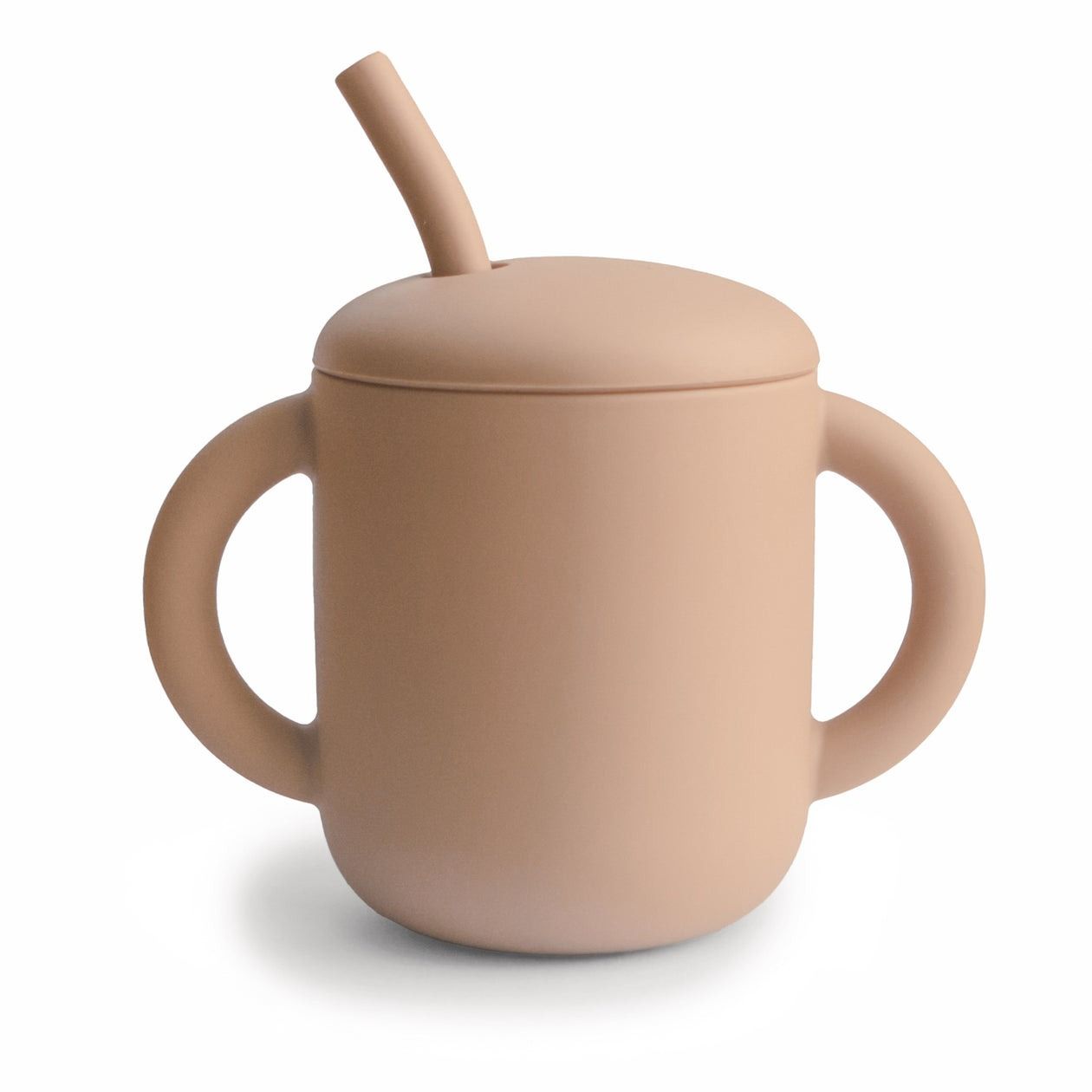 Mushie Silicone Training Cup with Straw - Natural