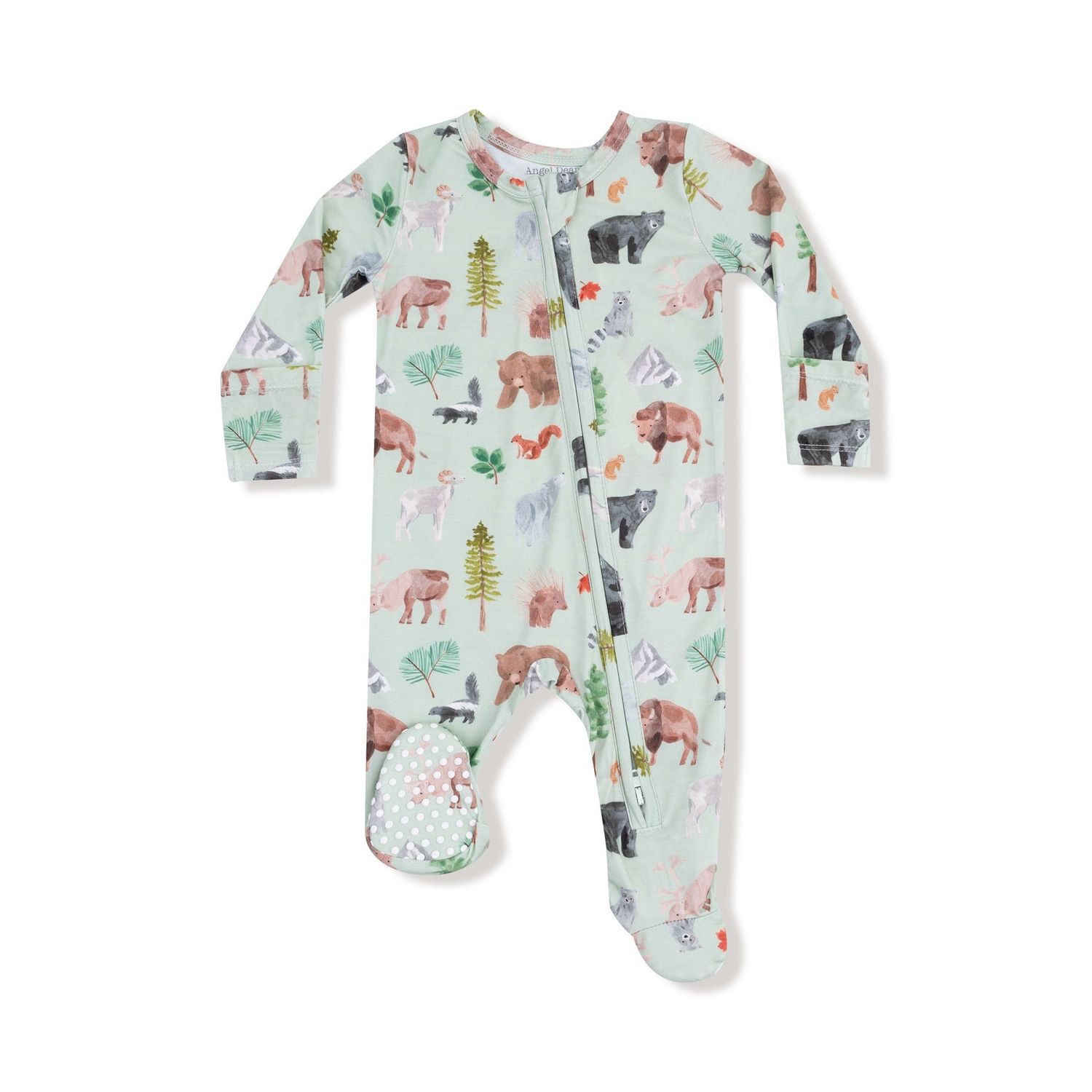 Zippered Footie - American Woodland Animals 6-12 mo.