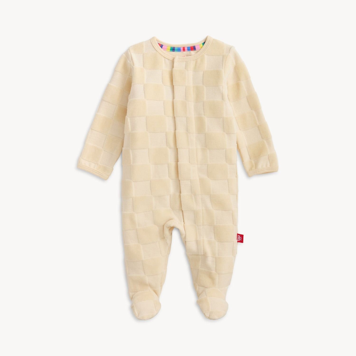 Magnetic Me Velour Footie - Checker