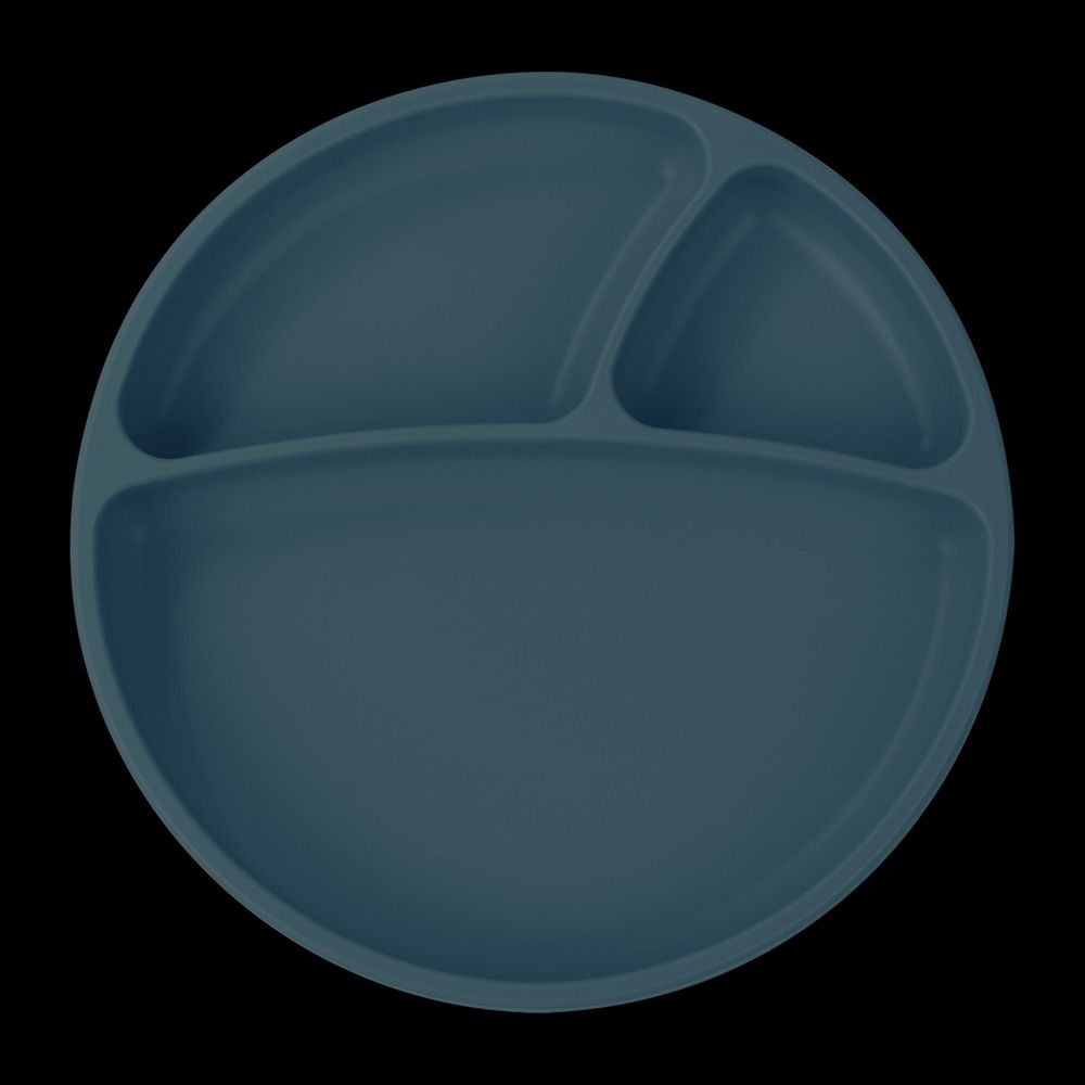 Minikoioi PORTIONS Stay-Put Suction Silicone Plate - Navy