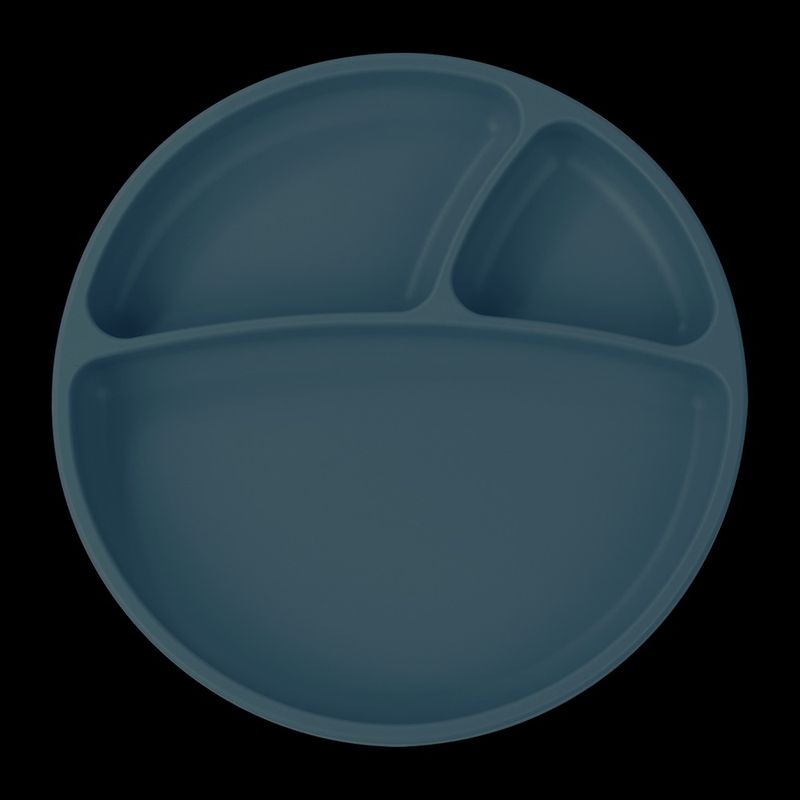 Minikoioi PORTIONS Stay-Put Suction Silicone Plate - Navy