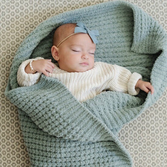 Saranoni Waffle Knit Receiving Blanket