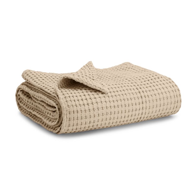 Comfy Cubs Waffle Receiving Blanket - Sand