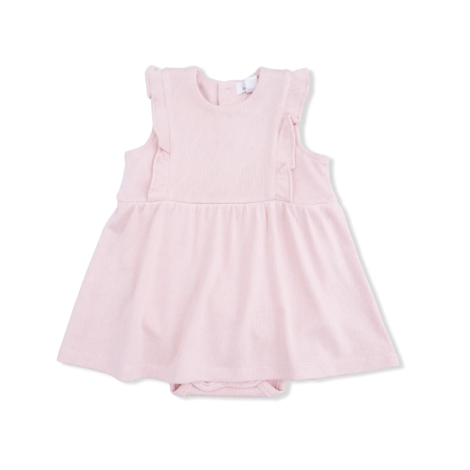Angel Dear Ruffle Bodysuit Dress - Veiled Pink