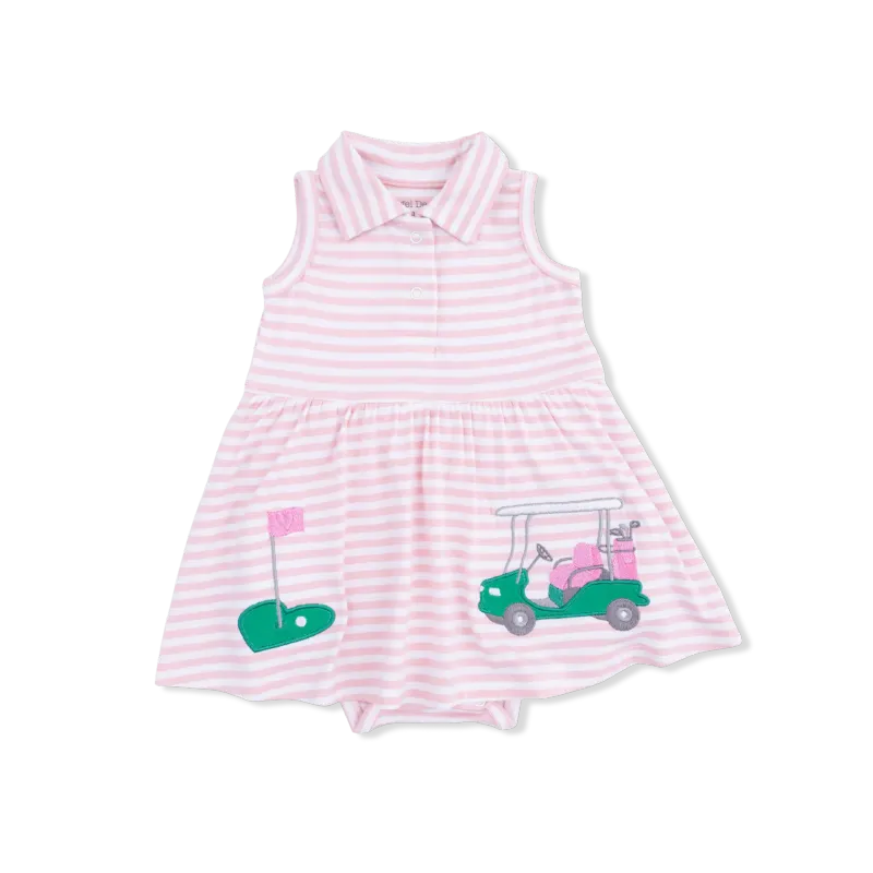 Polo Tennis Dress - Striped Golf