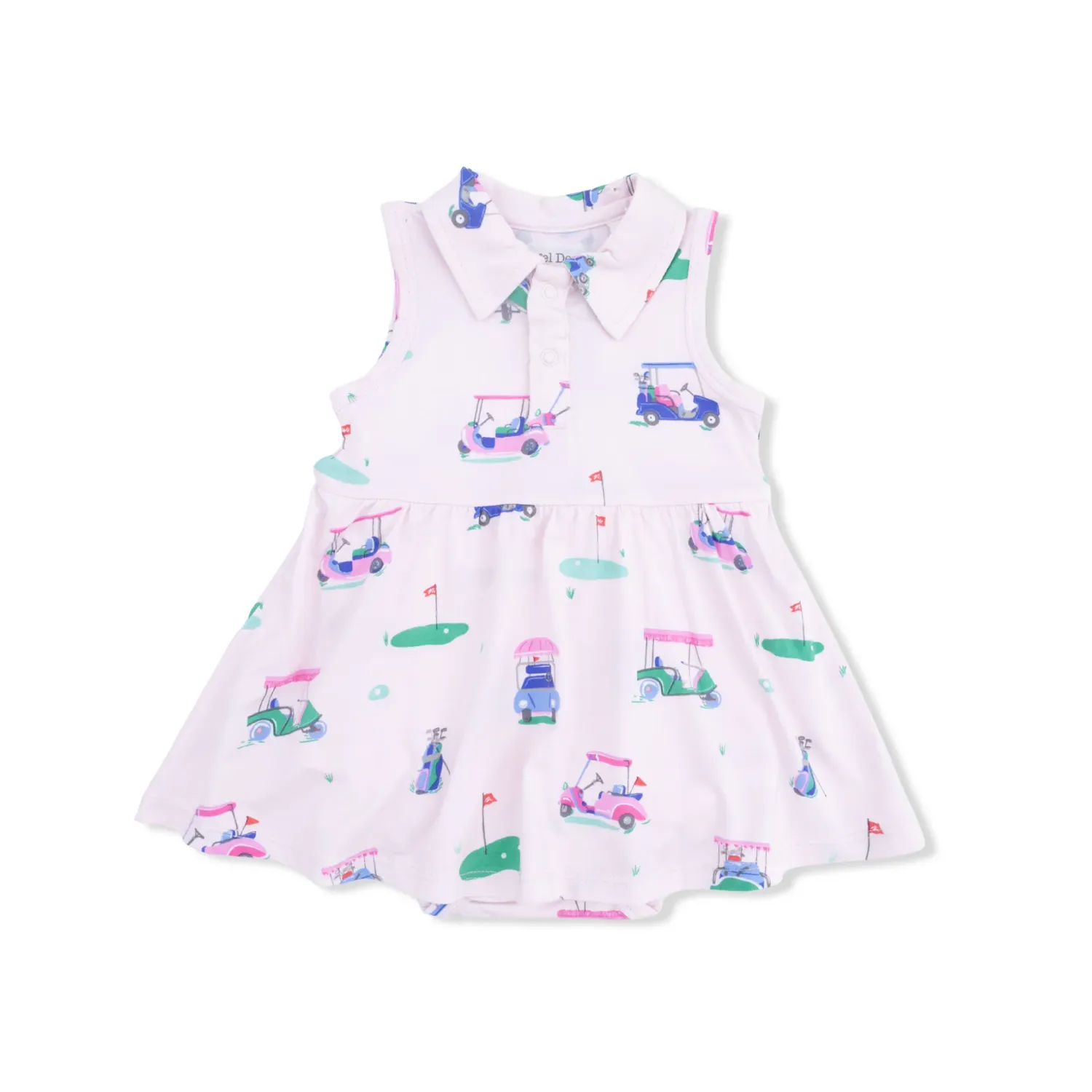 Polo Tennis Dress - Vintage Golf Carts - Pink