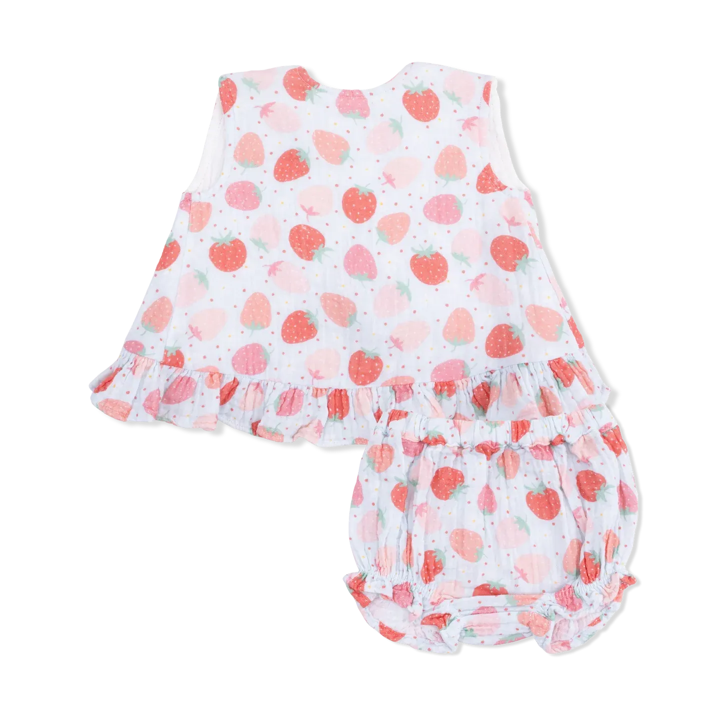 Ruffle Back Top &amp; Bloomer - Strawberry Bliss
