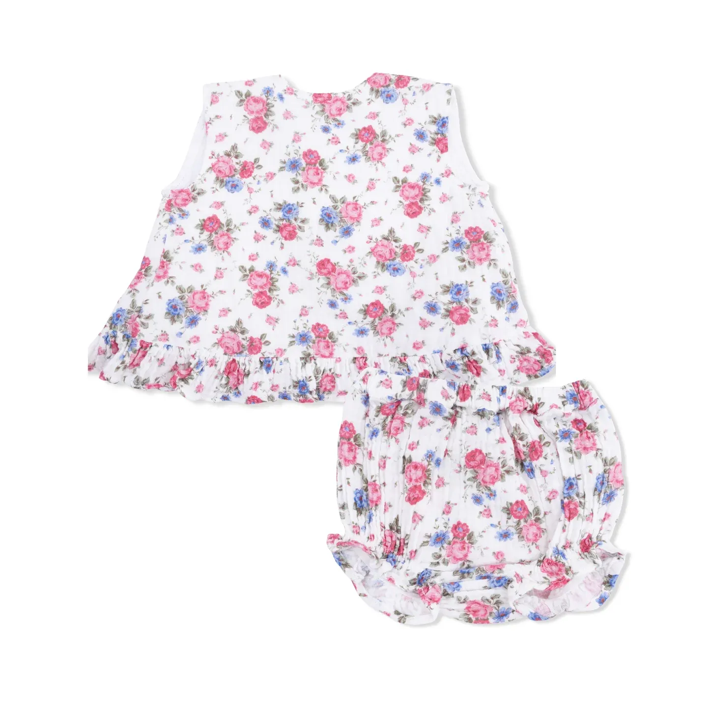 Ruffle Back Top &amp; Bloomer - Cabbage Rose