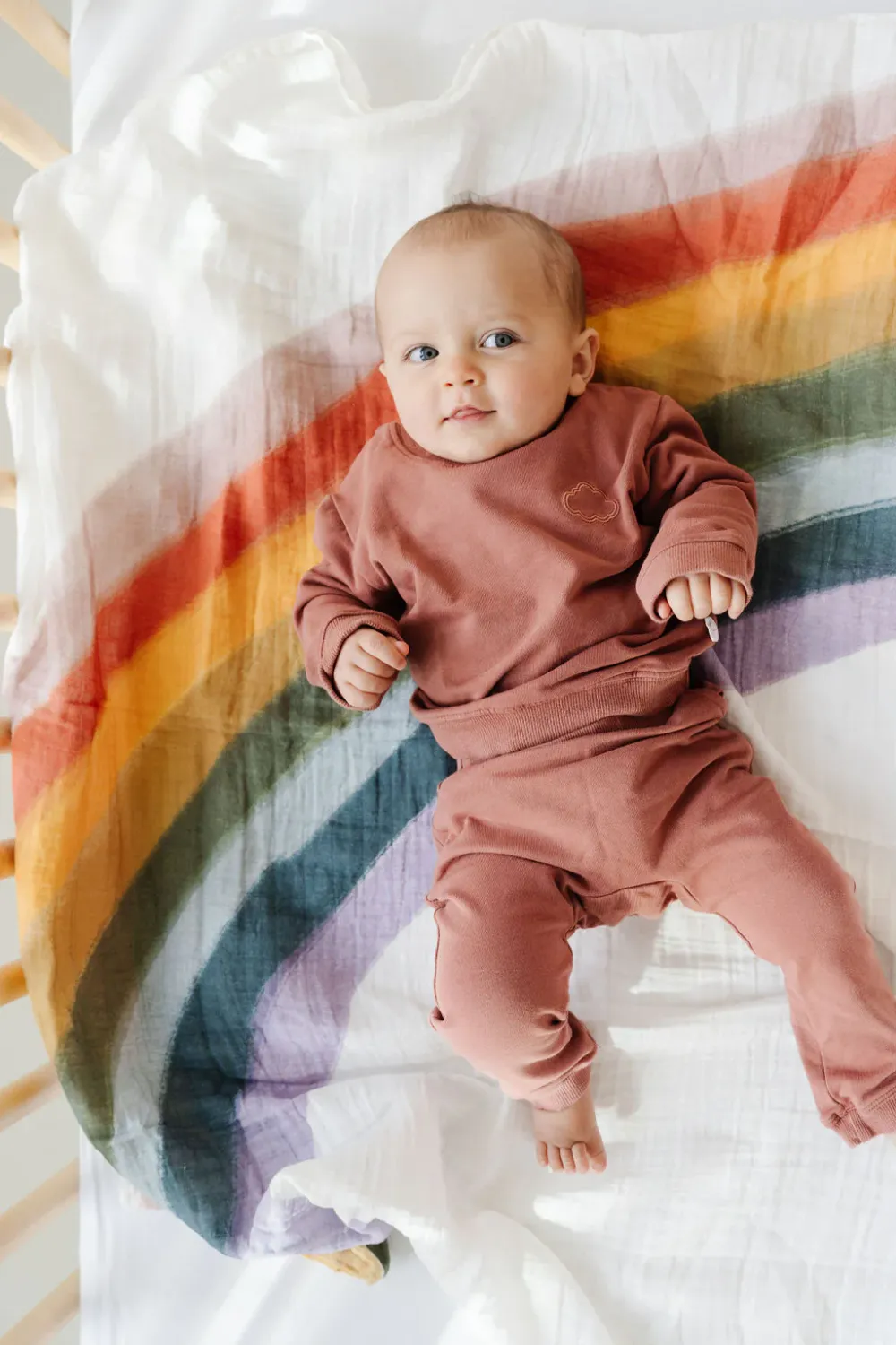 Clementine Kids Swaddle Blanket - Rainbow