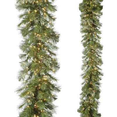 RAZ Christmas Trees - 2.7m/9' Snake Light Green Mixed Pine Garland S RAZ Christmas Trees - 2.7m/9' Snake Light Green Mixed Pine Garland S