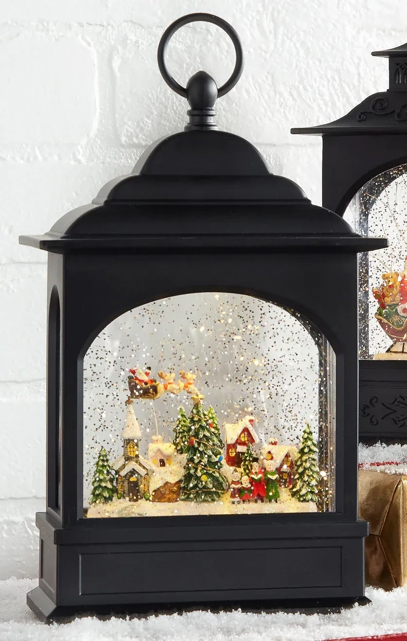 RAZ 11"/27.9cm  Flying Santa Lighted  Lantern