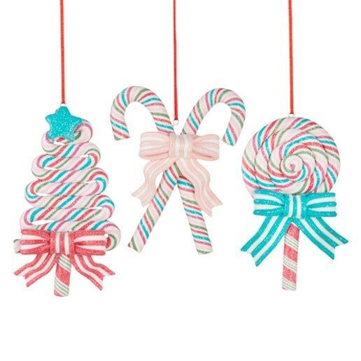 Pastel Swirl Candy Cane Ornament Pastel Swirl Candy Cane Ornament