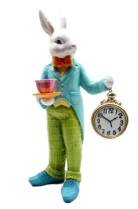 Standing MAD HATTER W/CUP & CLOCK